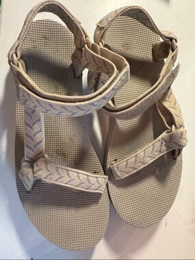 Teva Beige Patterned Strap Outdoor Sandals